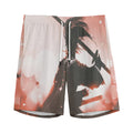 Sunset Japanese Samurai Print Men's Athletic Shorts