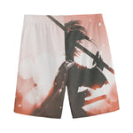 Sunset Japanese Samurai Print Men's Sports Shorts