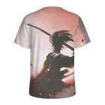 Sunset Japanese Samurai Print Men's Sports T-Shirt