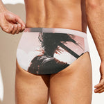 Sunset Japanese Samurai Print Men's Swim Briefs