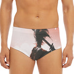 Sunset Japanese Samurai Print Men's Triangle Swim Briefs