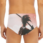 Sunset Japanese Samurai Print Men's Triangle Swim Briefs