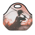 Sunset Japanese Samurai Print Neoprene Lunch Bag
