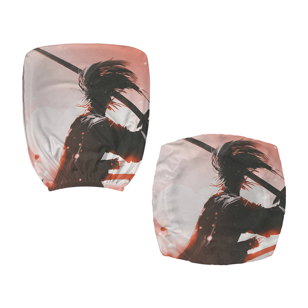 Sunset Japanese Samurai Print Office Chair Cover