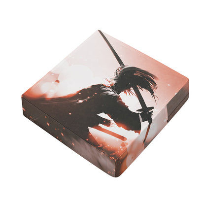 Sunset Japanese Samurai Print Outdoor Seat Cushion Cover