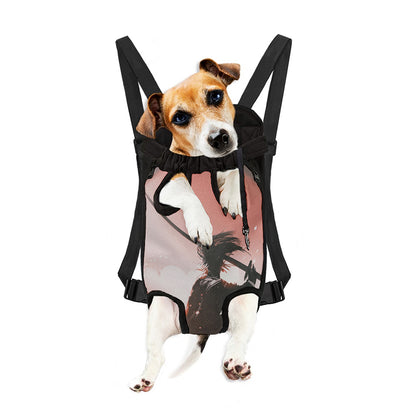 Sunset Japanese Samurai Print Pet Carrier Backpack