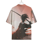 Sunset Japanese Samurai Print Rayon Hawaiian Shirt