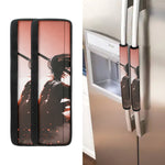 Sunset Japanese Samurai Print Refrigerator Handle Covers