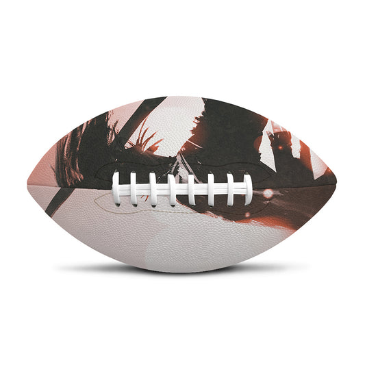 Sunset Japanese Samurai Print Rugby Ball