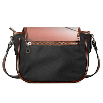 Sunset Japanese Samurai Print Saddle Bag