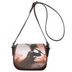 Sunset Japanese Samurai Print Saddle Bag