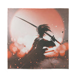 Sunset Japanese Samurai Print Silk Bandana