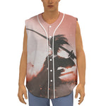 Sunset Japanese Samurai Print Sleeveless Baseball Jersey