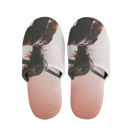 Sunset Japanese Samurai Print Slippers