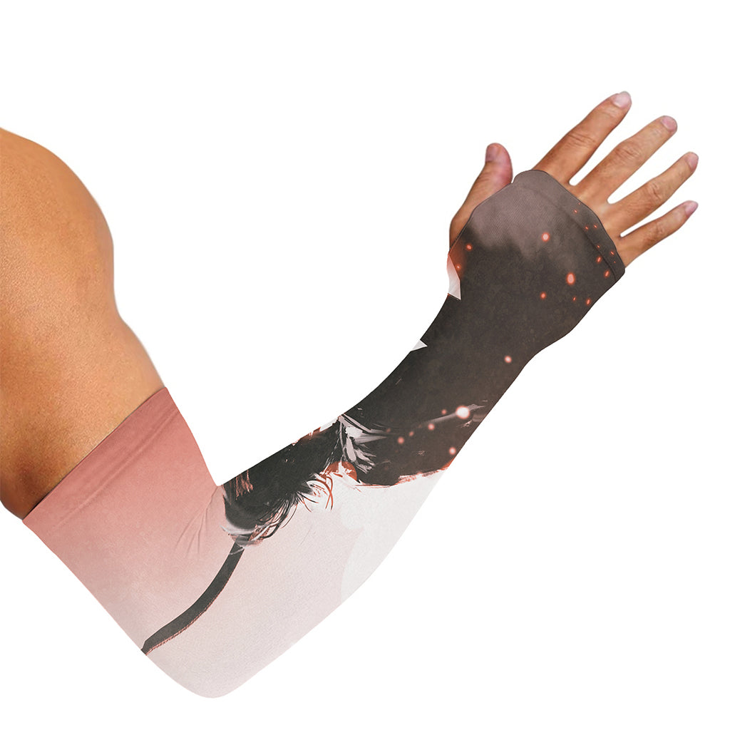 Sunset Japanese Samurai Print Sun Protection Arm Sleeves