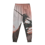 Sunset Japanese Samurai Print Sweatpants