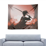 Sunset Japanese Samurai Print Tapestry