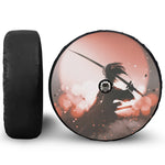 Sunset Japanese Samurai Print Tire Cover With Camera Hole