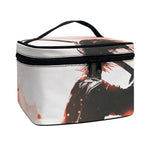 Sunset Japanese Samurai Print Travel Makeup Bag