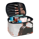 Sunset Japanese Samurai Print Travel Makeup Bag
