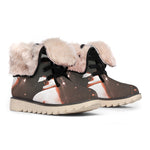 Sunset Japanese Samurai Print Winter Boots