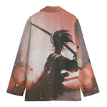 Sunset Japanese Samurai Print Women's Blazer