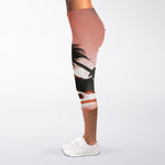 Sunset Japanese Samurai Print Women's Capri Leggings