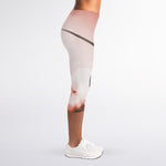 Sunset Japanese Samurai Print Women's Capri Leggings