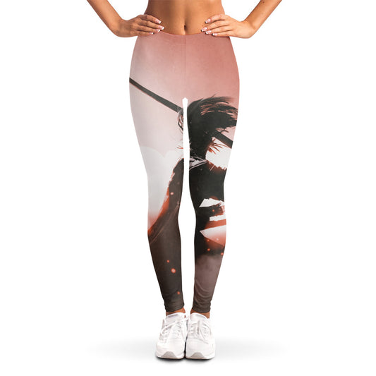 Sunset Japanese Samurai Print Women's Leggings