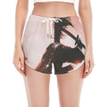 Sunset Japanese Samurai Print Women's Split Running Shorts