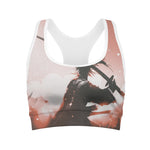 Sunset Japanese Samurai Print Women's Sports Bra