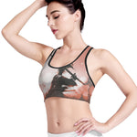 Sunset Japanese Samurai Print Women's Sports Bra