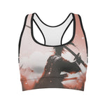 Sunset Japanese Samurai Print Women's Sports Bra