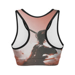Sunset Japanese Samurai Print Women's Sports Bra