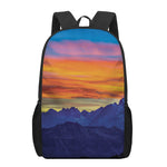Sunset Mountain Print 17 Inch Backpack