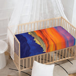 Sunset Mountain Print Baby Crib Sheet