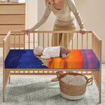 Sunset Mountain Print Baby Crib Sheet