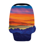 Sunset Mountain Print Baby Seat Cover
