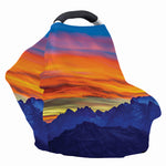 Sunset Mountain Print Baby Seat Cover