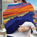 Sunset Mountain Print Baby Seat Cover