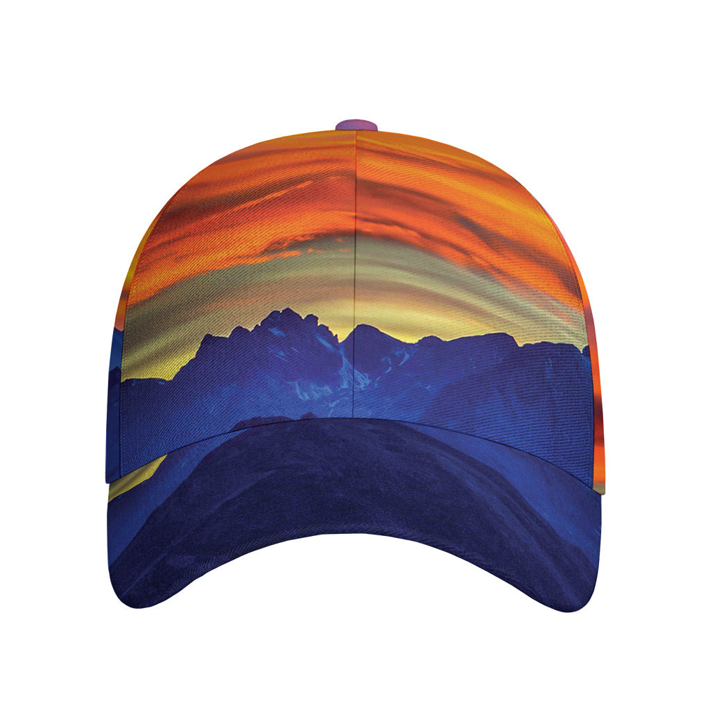 Sunset Mountain Print Baseball Cap