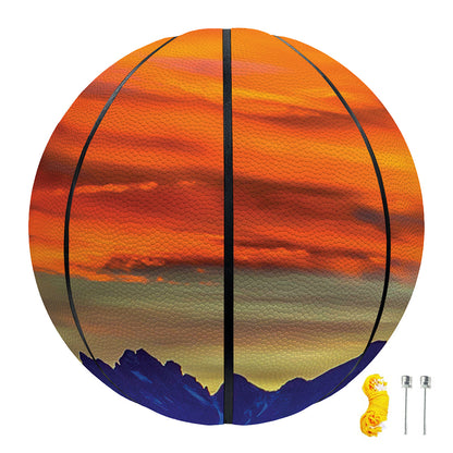 Sunset Mountain Print Basketball