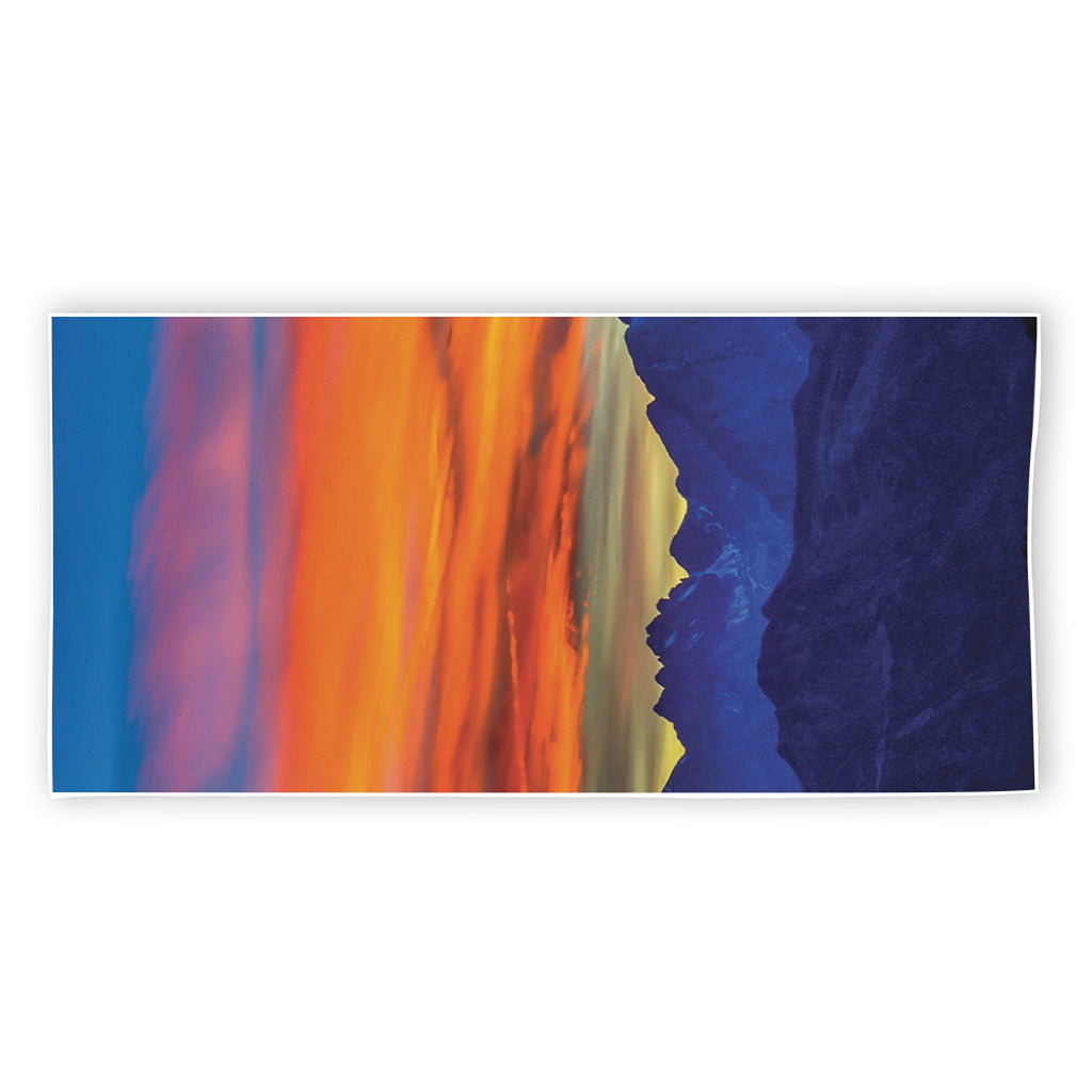 Sunset Mountain Print Beach Towel