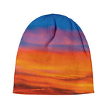 Sunset Mountain Print Beanie