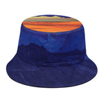 Sunset Mountain Print Bucket Hat