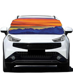 Sunset Mountain Print Car Windshield Snow Cover