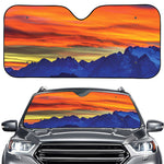 Sunset Mountain Print Car Windshield Sun Shade