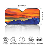 Sunset Mountain Print Car Windshield Sun Shade