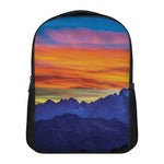 Sunset Mountain Print Casual Backpack