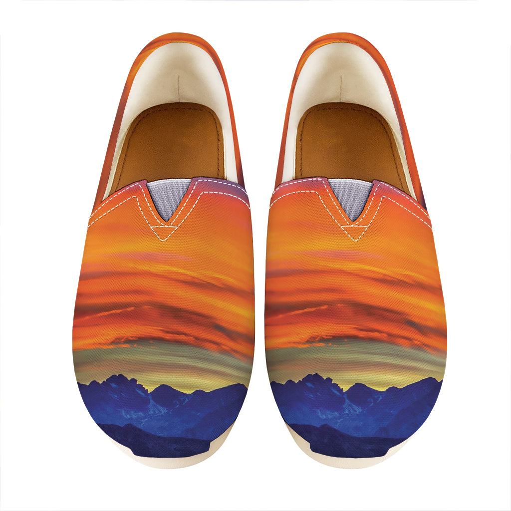 Sunset Mountain Print Casual Shoes